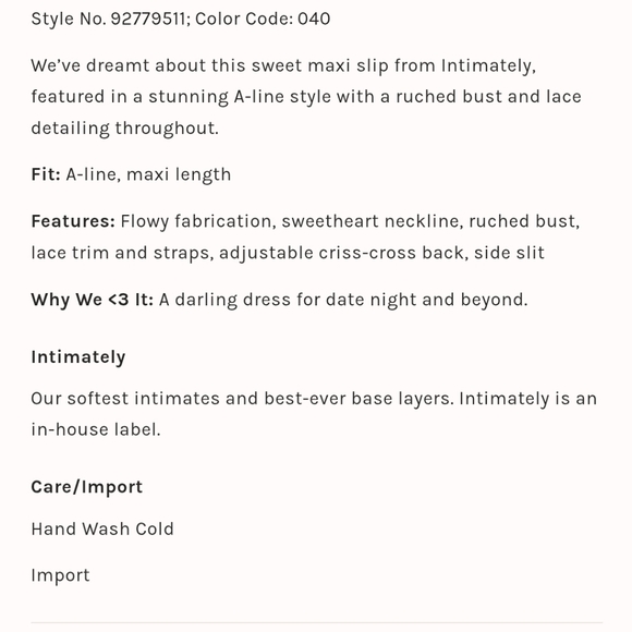 Free People Intimates Just Dreamy Maxi Slip Floral Lace Nightgown Dress Nightie - Picture 5 of 10